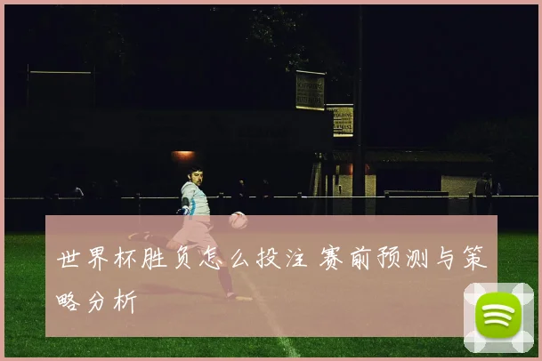 世界杯胜负怎么投注 赛前预测与策略分析