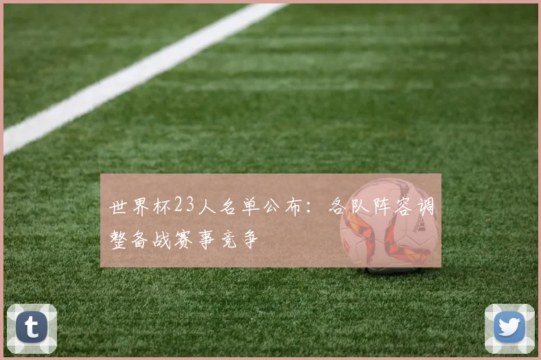 世界杯23人名单公布：各队阵容调整备战赛事竞争