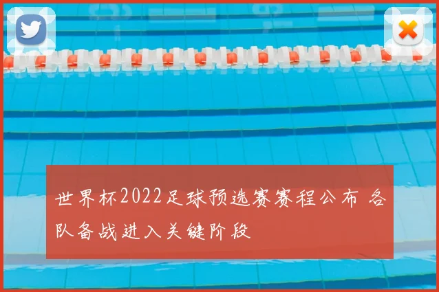 世界杯2022足球预选赛赛程公布 各队备战进入关键阶段